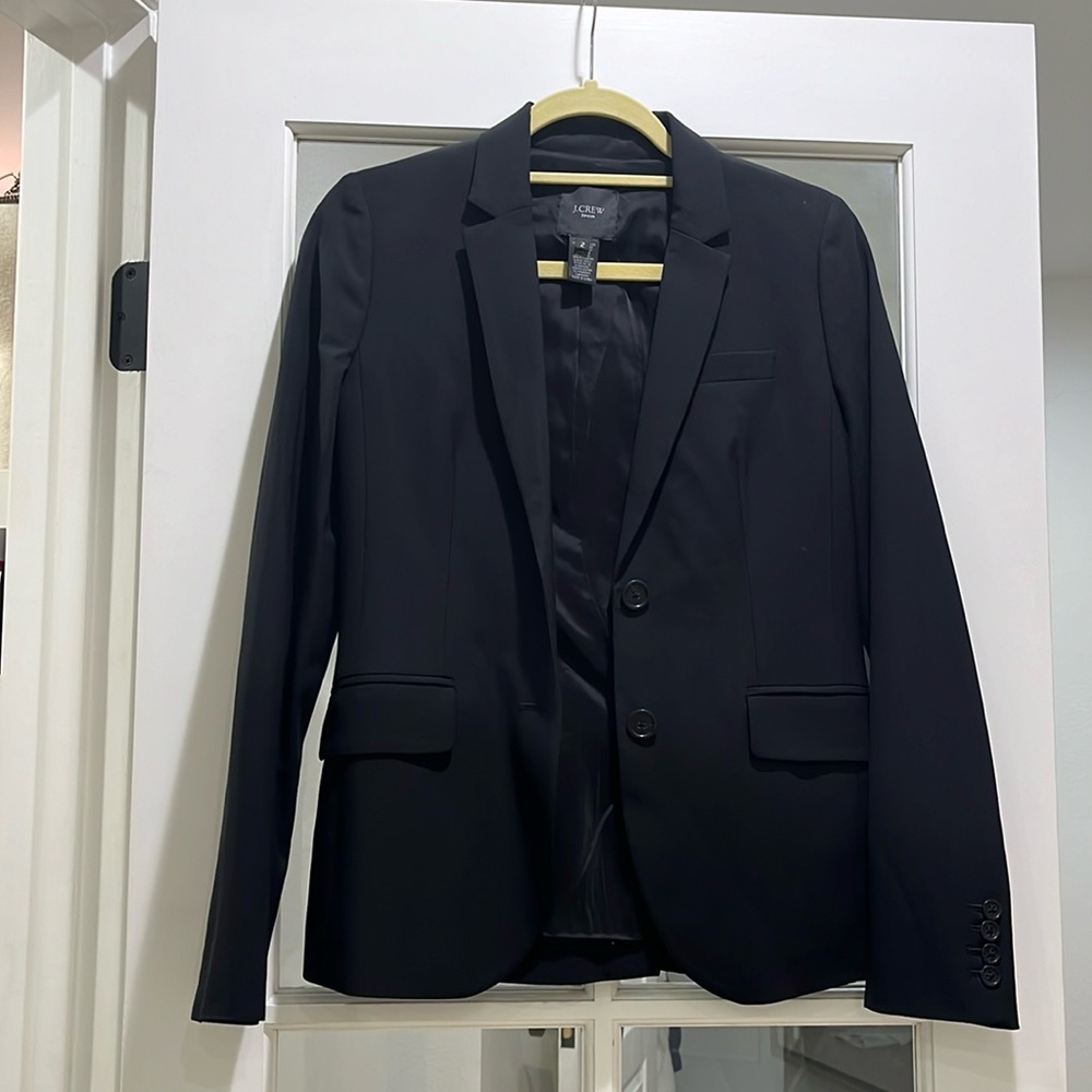 J crew black blazer size 2